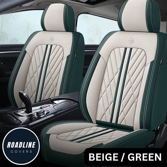 Beige & Green Roadline Covers