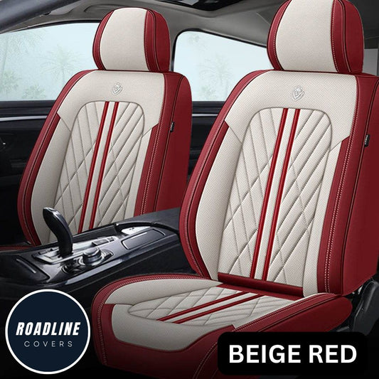Beige & Red Roadline Covers