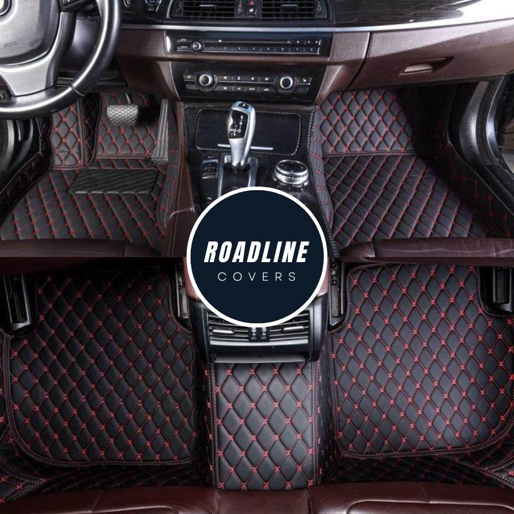 Black & Red Stitching Custom Car Floor Mats