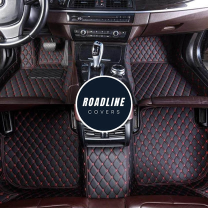 Black & Red Stitching Custom Car Floor Mats