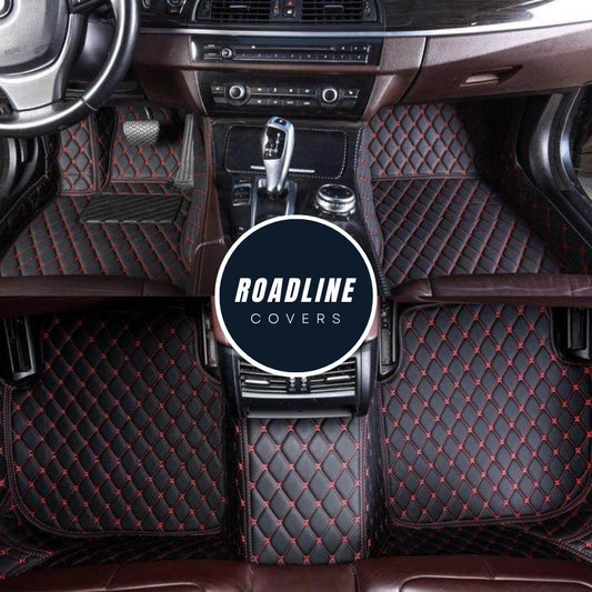Black & Red Stitching Custom Car Floor Mats