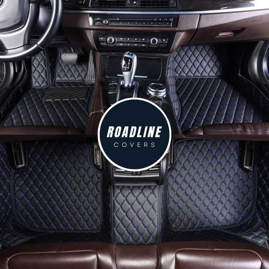 Black & Blue Stitching Custom Car Floor Mats