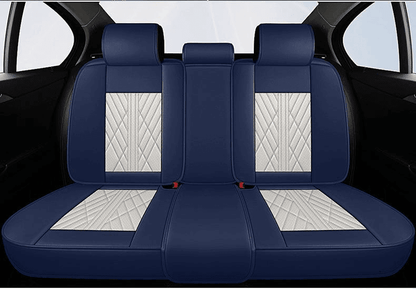 Beige & Blue Roadline Covers